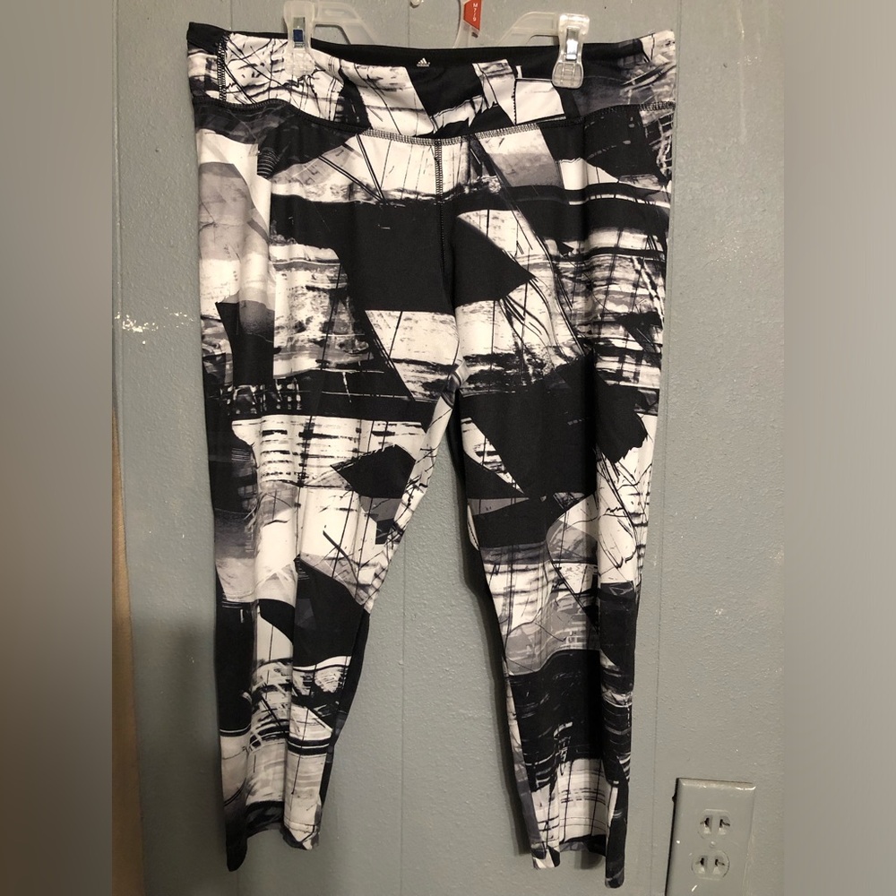 Adidas Climalite‎ Crop geometric Leggings L